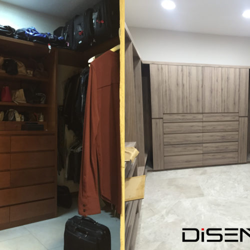 before and after closet